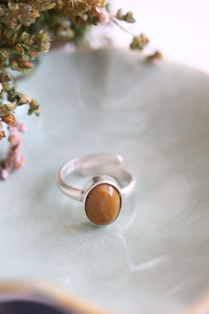 Kanakan 92.5 Silver Finger Ring -  Citrine