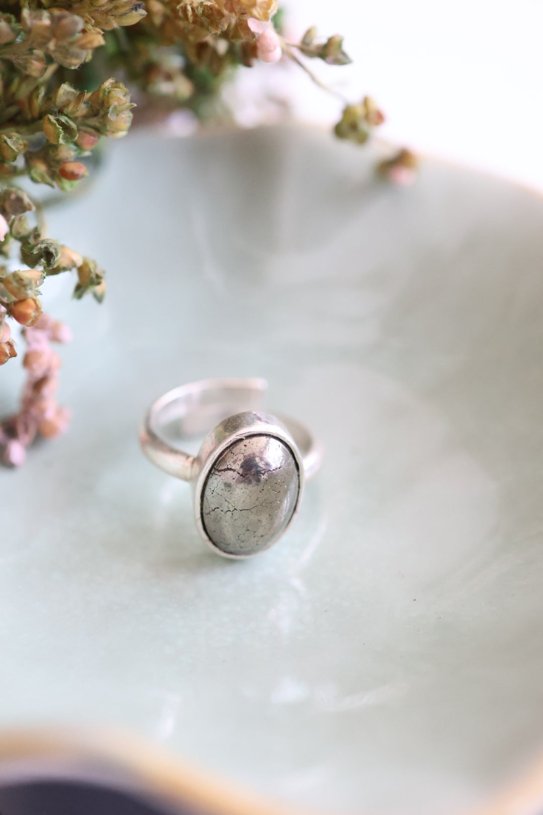 Kanakan 92.5 Silver Finger Ring - Pyrite