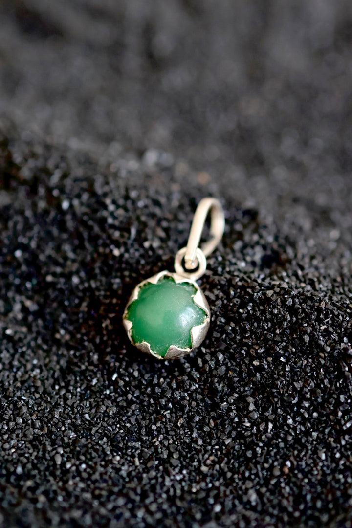 Thaarakai 92.5 Silver Pendants - Green Jade