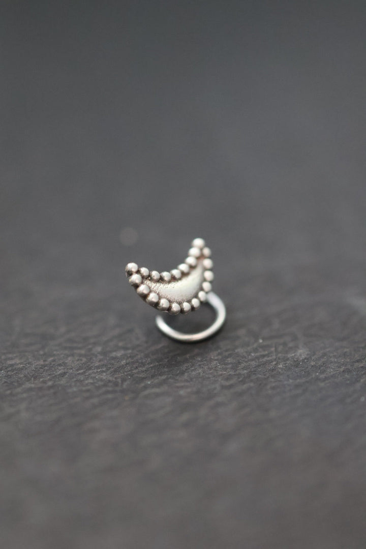 Nasika Nose Pin - Moon (Pierced)