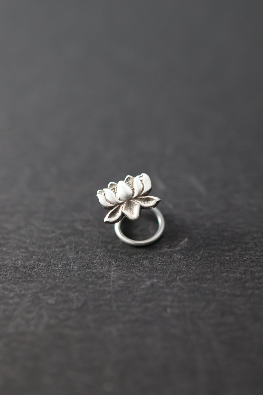 Nasika Poo Nose Pin - Lotus (Pierced)