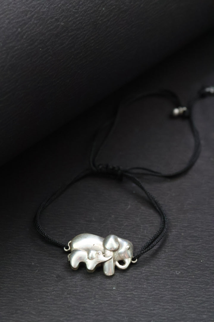 Kalal 92.5 Silver Anklet - Elephant Family