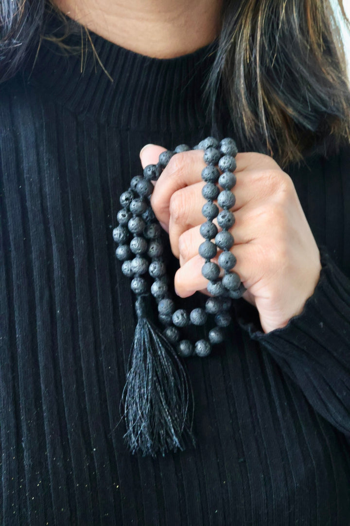 Lava Meditation Mala - 108 Beads