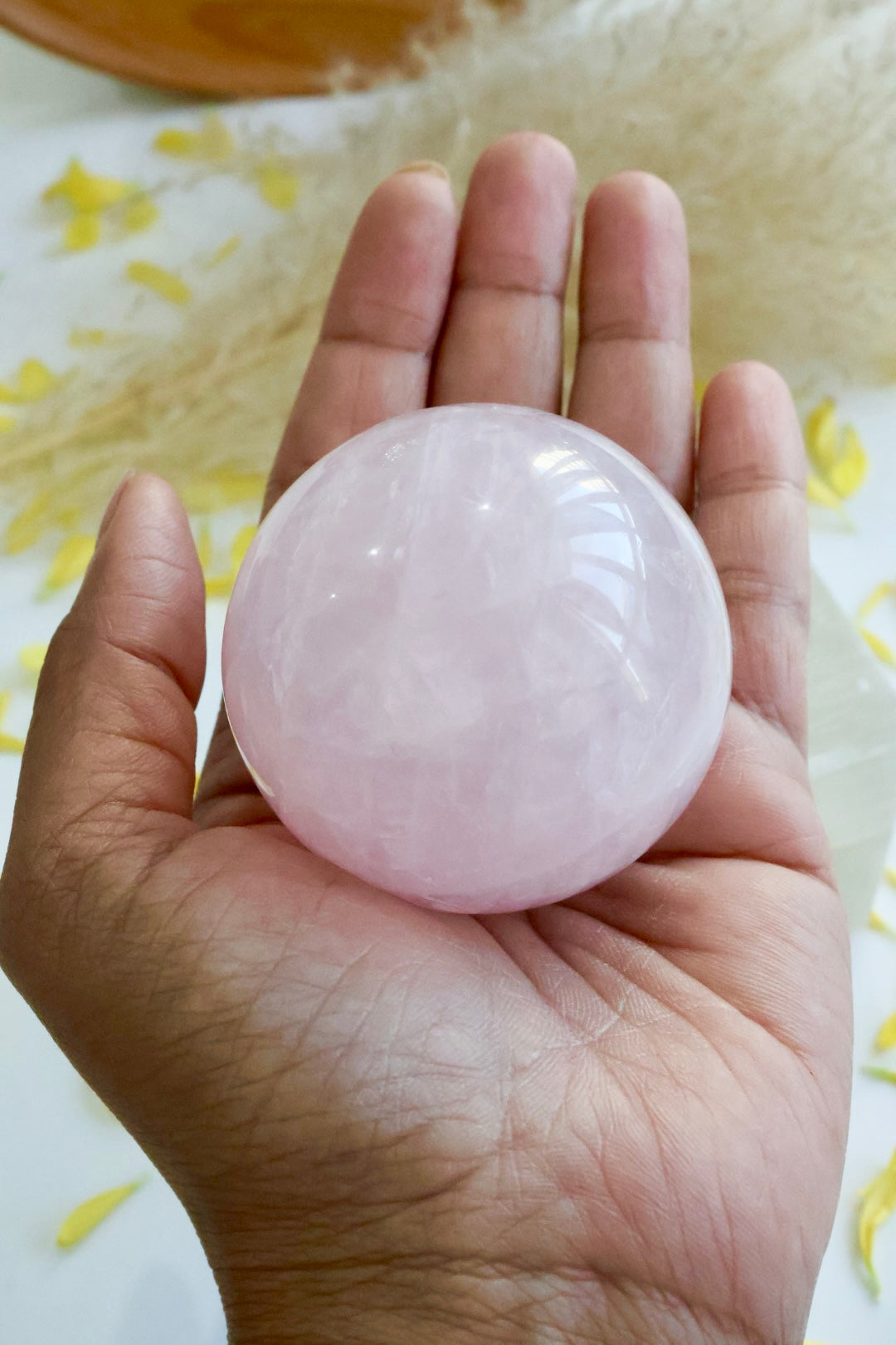 Rose Quartz Sphere - Stone of universal love