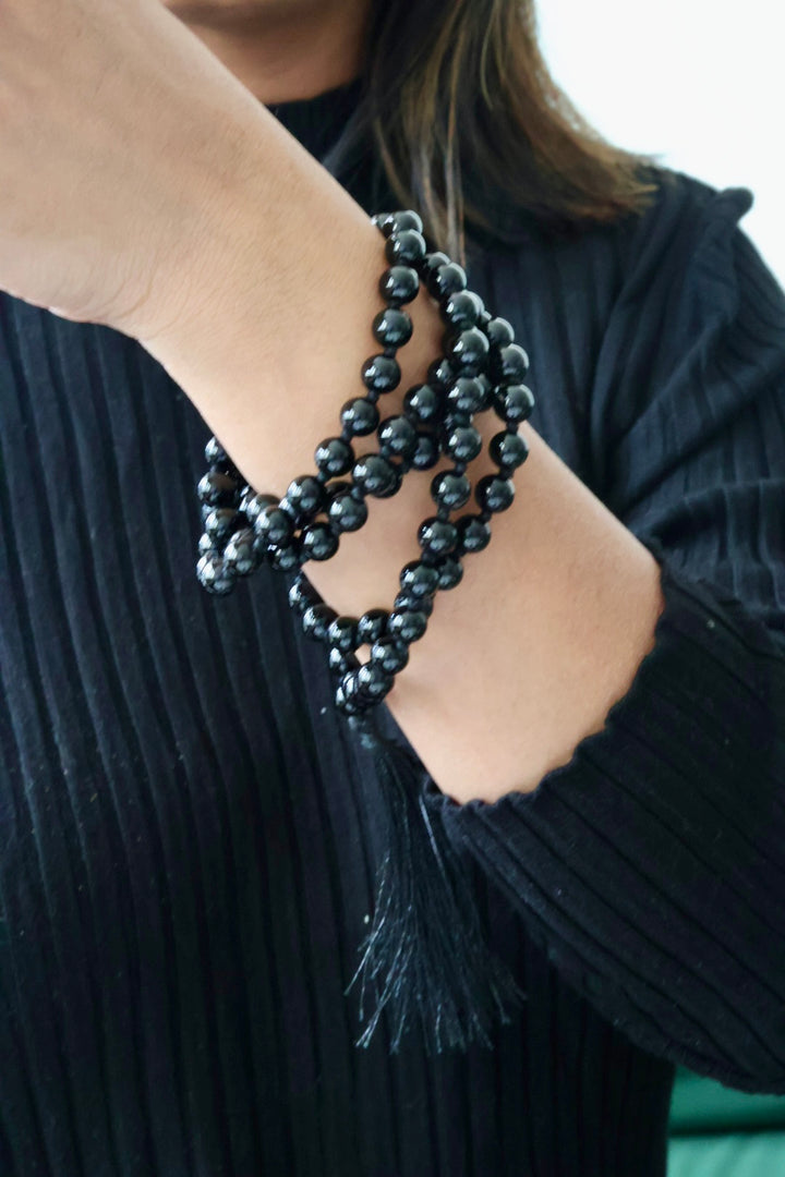 Black Onyx Meditation Mala - 108 Beads